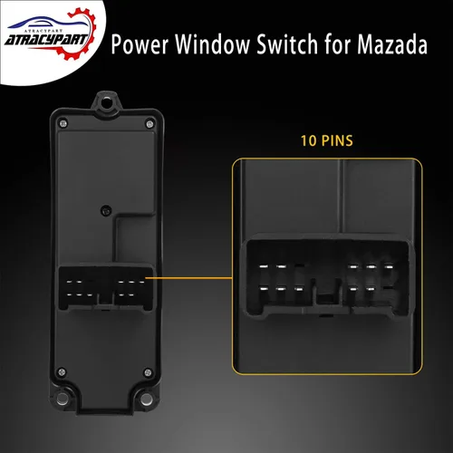 Miniatura 5 de Interruptor principal de elevalunas eléctrico delantero izquierdo lado del conductor para Mazda 3 2004 2005 2006 2007 2008 2009 Mazda 3, 2009