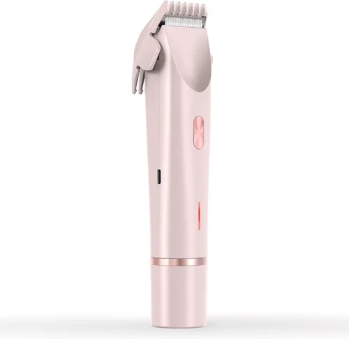 Miniatura 9 de ANFOOS Afeitadora eléctrica 2 en 1 y recortadora de bikini para mujer, impermeable, en húmedo y seco, recargable, para cara, piernas, axilas, Rosa