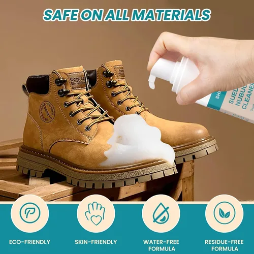Miniatura 2 de Kit limpiador de gamuza, limpiador de zapatos para zapatos de gamuza, nobuck y cuero, tenis, botas, bolsos, ropa y muebles, fórmula de espuma segura