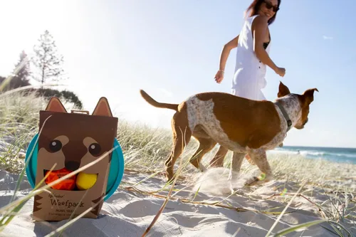 Miniatura 2 de Waboba Woofgames - Juego de juguetes para perros para mascotas, paquete interactivo de juguete para aliviar el aburrimiento con disco volador