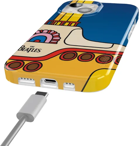Miniatura 2 de Casely Funda para iPhone 15 Plus Yellow Submarine Beatles Compatible con MagSafe Diseño clásico ultra delgado Submarino Amarillo Beatles