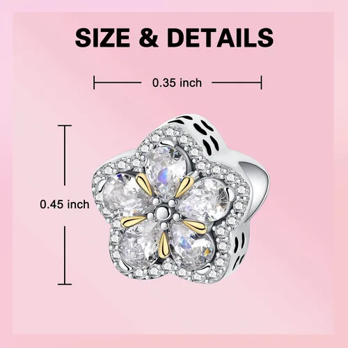 Miniatura 173 de Dije de girasol con diseño de estrella y luna y elefante para pulsera, collar de plata de ley 925, dijes de corazón de amor para mujer, regalo