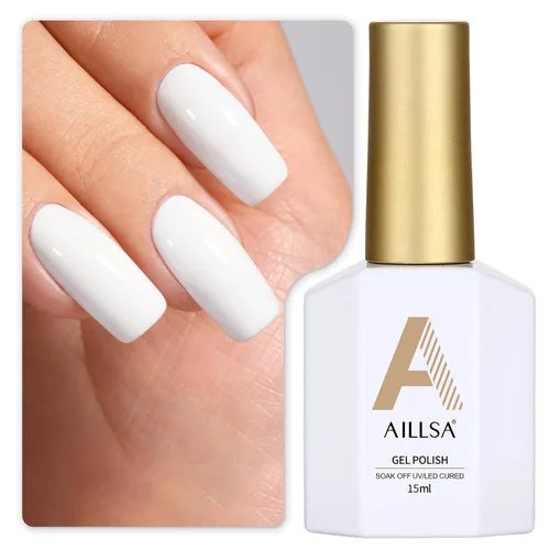 Miniatura 21 de AILLSA Esmalte de uñas de gel amarillo otoñal, esmalte de gel de hojas de otoño, esmalte de gel neutro translúcido nude de larga duración