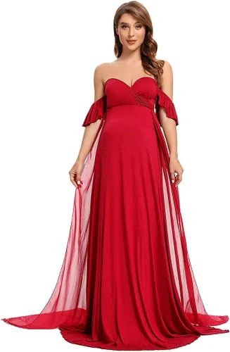 Vestido de maternidad ajustado maxi vestido tubo largo de maternidad vestido de fotografía para sesión de fotos baby shower