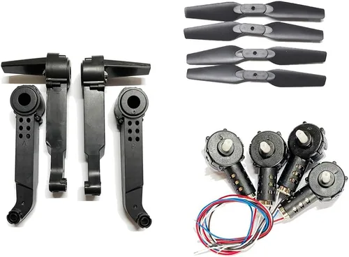 Miniatura 4 de YILIANDE para K3 E99 y Pro Rc para Drone para WiFi para FPV Quadrotor para piezas Motores Base de motor Kit de brazo de engranajes (gris claro)