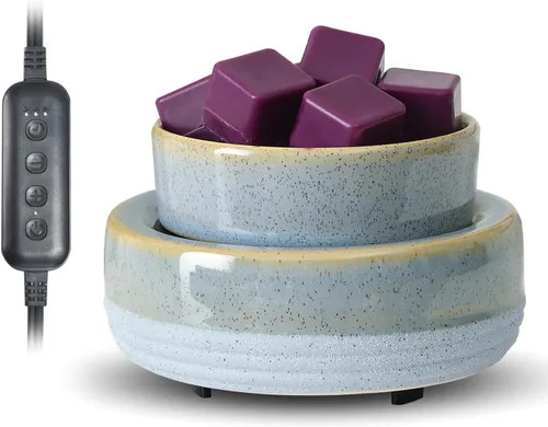 Miniatura 9 de Calentador de Cera para Velas con Temporizador, Cerámico, Eléctrico, Quemador de Cera de 4-en-1, Regulación de Temperatura, Compatible con Botella