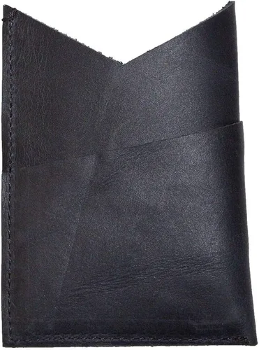 Miniatura 3 de Hide & Drink, Tarjetero de cuero con corte triangular, con capacidad para hasta 6 tarjetas y billetes plegados, organizador de dineroaccesorios