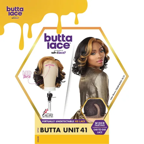 Miniatura 6 de Sensationnel Butta - Pelucas de encaje – Unidad 41 extra ancha de 5 pulgadas de profundidad, línea de cabello sintético previamente despuntada, sin