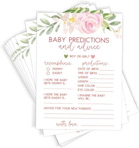Miniatura 2 de Printed Party Juegos de baby shower para niñas: 5 juegos y actividades, tema floral Baby in Bloom, 50 invitados