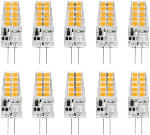 Bombilla LED G4 de 3 W, equivalente a halógeno de 20 W, base de 12 V JC G4 bi-Pin, blanco cálido 3000 K, bombilla de paisaje, no regulable, paquete