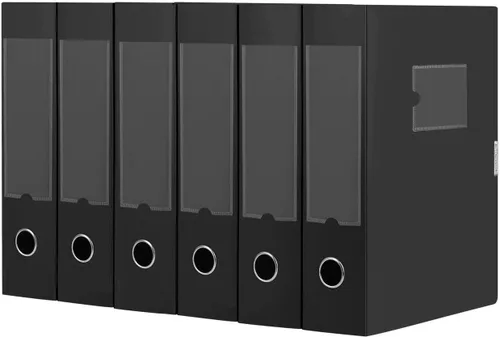 Miniatura 16 de HUA JIE Cajas de almacenamiento A4 de plástico con tapa, organizador de carpetas de archivos, caja de archivos para oficina, papel tamaño carta
