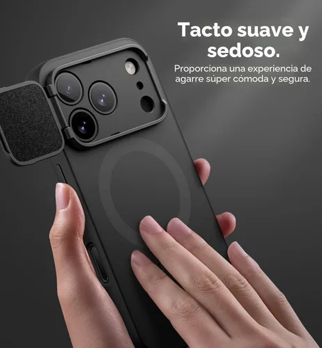 Miniatura 8 de SURITCH - Funda para iPhone 17 Pro Max con cubierta de control de cámara, cubierta para cámara y soporte ajustable, compatible con MagSafe, a prueba