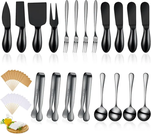 Miniatura 7 de Patelai Accesorios para tabla de charcutería, juego de cuchillos esparcidores de queso, utensilios de charcutería, cuchillo de mantequilla, mini