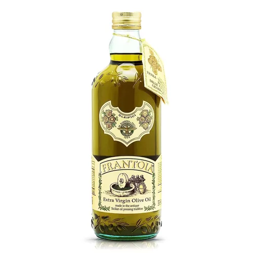 Frantoia Aceite de oliva virgen extra de Italia – Aceite de oliva siciliano auténtico con fruta, sin filtrar, extraído en frío, aceite de oliva