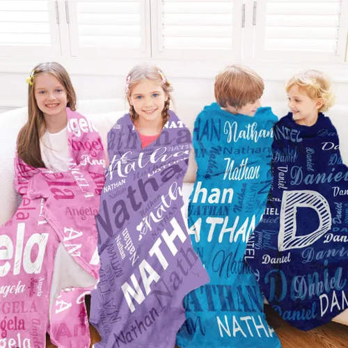 Miniatura 6 de Manta Personalizada para Adolescentes Varones Manta Personalizada con Nombre Manta de Franela Ultra-Suave con Nombre para Niños Regalos