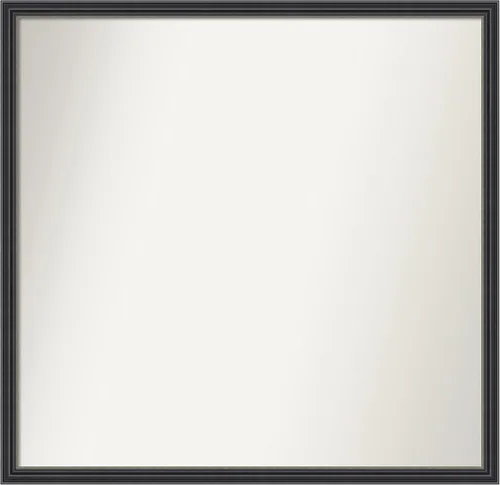 Miniatura 292 de Amanti Art Espejo de baño negro para sobre fregadero, 22 x 22 pulgadas, espejo de tocador cuadrado estrecho negro Avon, marco de madera casual
