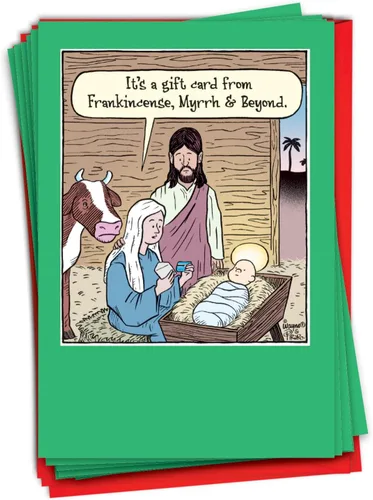 Miniatura 15 de NobleWorks 12 Divertidas Tarjetas de Felicitación de Navidad en Caja a Granel con Sobres de 5 x 7 Pulgadas (1 Diseño, 12 de Cada Una) Santa's Senior
