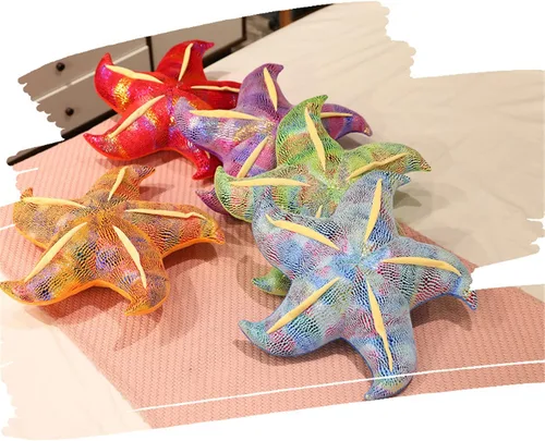 Miniatura 6 de Almohada de estrella de mar para sofá, cojín de suelo, almohada para el hogar (3.1 x 7.9 in, azul)