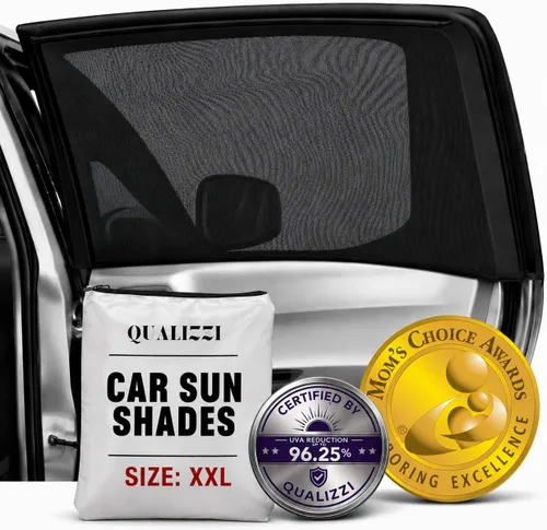 Qualizzi® - Parasol ventana lateral de utilitarios, tamaño XXL, 12 tamaños, protección bebé, sol, calor, insectos y privacidad, cobertura completa,