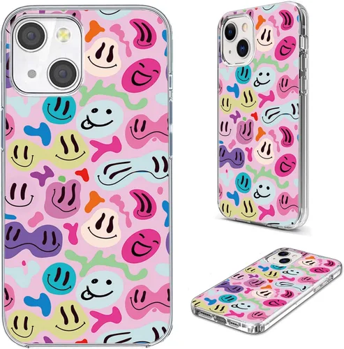 Miniatura 25 de Funda protectora completa a prueba de golpes, delgada, suave, TPU transparente, para iPhone 14/13 6.1, diseño de animales de dibujos animados