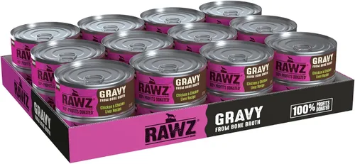 Miniatura 14 de Rawz Natural Premium - Alimento enlatado picado para gatos en salsa de caldo de huesos, hecho con ingredientes reales de carne, sin BPA y encías