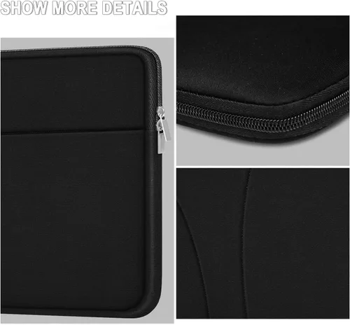 Miniatura 4 de Funda para portátil de 13.3 pulgadas, maletín de transporte con protección contra golpes y bolsillo con cremallera, funda delgada para laptop