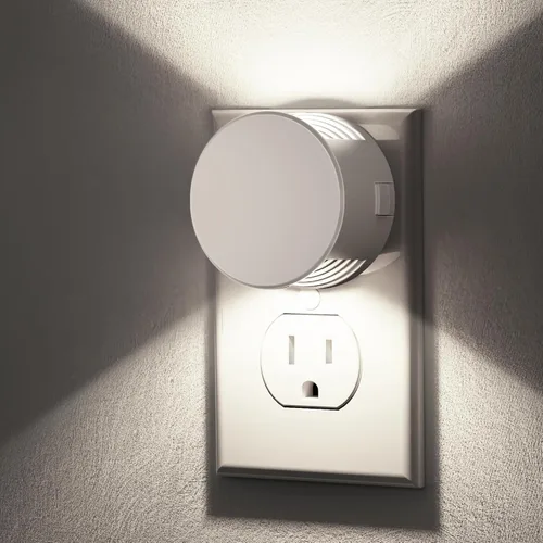 Miniatura 12 de Briignite - Luces nocturnas enchufables a la pared [paquete de 2], luz nocturna con sensor de crepúsculo a amanecer, brillo ajustable, 3000K blanco