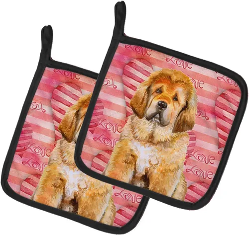 Miniatura 292 de Caroline's Treasures BB9655PTHD - Juego de soportes para ollas de cocina resistentes al calor, almohadillas calientes para horno, 7 1/2 x 7 1/2