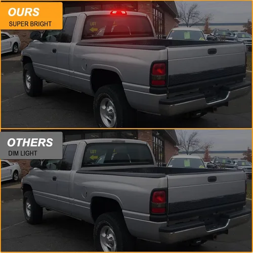 Miniatura 3 de R&F Auto Luz de Freno LED Ahumada de Tercera Posición de Reemplazo para Ram 1500/2500/3500 (1994-2001) Camioneta Pickup Luces de Carga del Techo