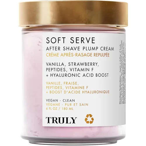 Truly Beauty Soft Serve After Shave Plump Cream | Crema hidratante y voluminosa para suavidad después del afeitado | Con ácido hialurónico y