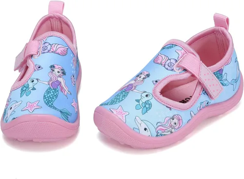 Miniatura 2 de FANTURE Zapatos de agua para niños y niñas, lindas sandalias acuáticas, playa, piscina, parque acuático, tenis acuáticos, para niños pequeños