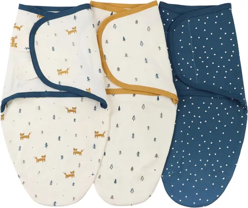 Miniatura 17 de insular Envoltura para bebé, manta para recién nacido y bebé, juego de pañales ajustable para niños y niñas, saco de dormir de algodón suave
