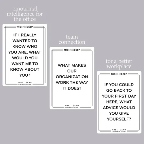 Miniatura 5 de Edición de compañeros de trabajo – 199 tarjetas de conversación rompehielos para el lugar de trabajo – Juego de formación de equipos para el trabajo