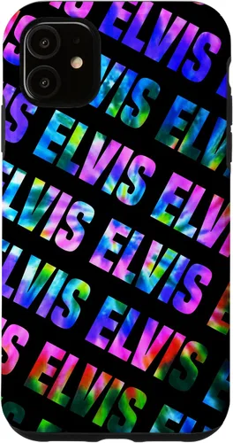 Carcasa personalizada para iPhone 11, diseño de Elvis, color negro