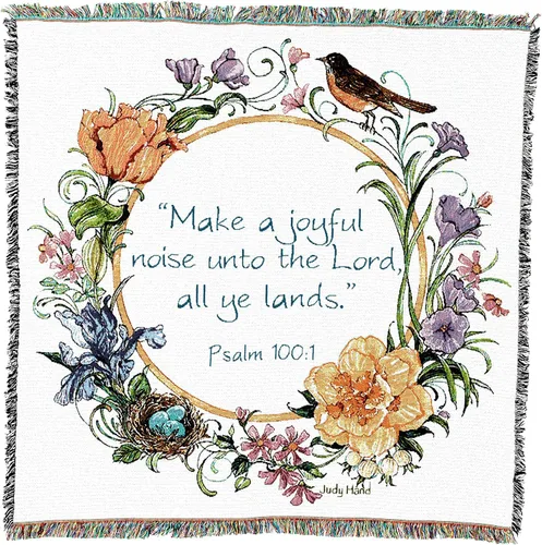 Miniatura 22 de Pure Country Weavers Great is Thy Faithfulness Blanket - Escrituras - Lamentaciones 3:23 - Tapiz cuadrado para regalo de regazo tejido de algodón