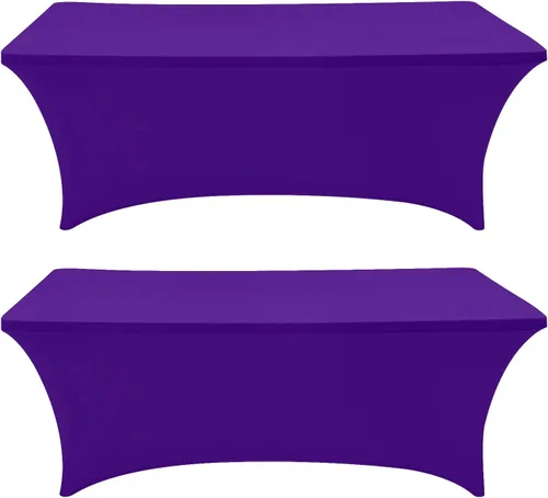 Miniatura 19 de Eurmax USA - Manteles rectangulares ajustables de elastano de 4 pies, mantel elástico para bodas, eventos o para decorar la mesa del patio