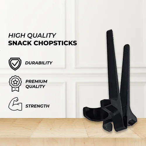 Miniatura 3 de Scooken 6 palillos de dedo para jugadores – Pinzas para agarrar aperitivos soporte en U – Utensilios para jugadores de aperitivos – Plástico