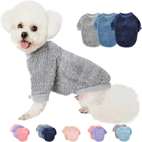 Miniatura 17 de Suéteres para perros, ropa, abrigo para perros pequeños, niño o niña, gato, cachorro, abrigo, sudaderas suaves, cálidas y esponjosas, chaqueta