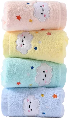 Miniatura 12 de sense gnosis Toallas faciales de 100% algodón para niños, toallas de dedo para baño, juego de toallas bordadas con animales para niños y toallitas