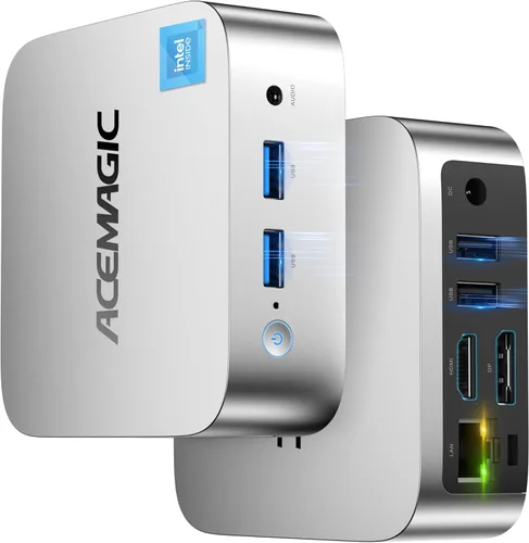 ACEMAGIC Mini PC V1, 12ª generación Alder Lake-N N97 (Beat N150/N100/N95, hasta 3.6 GHz), 16 GB DDR4 RAM 512 GB SSD Mini computadora, compatible con