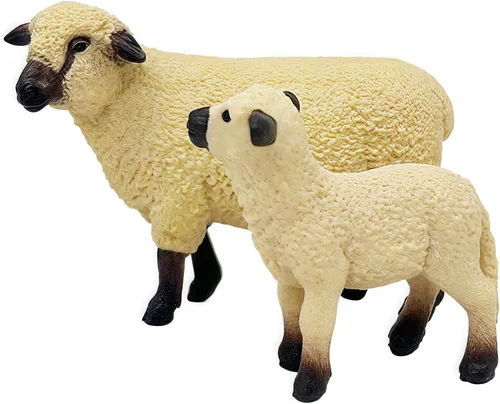 Miniatura 3 de Gemini&Genius Juguetes de cordero figuras de animales de granja, juego de juguetes de Shaun The Sheep. Ideal para suministros de fiesta de niños, 2