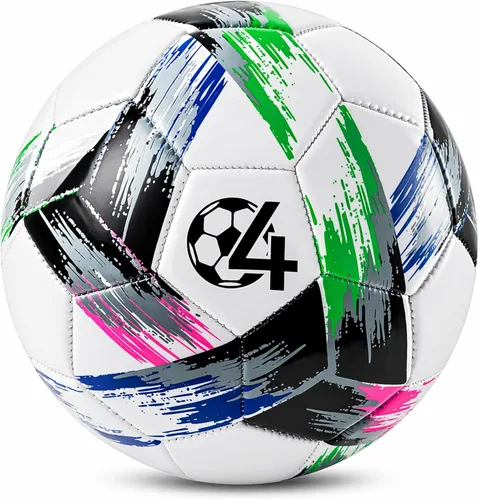 Miniatura 17 de Balón de fútbol tamaño 5, tamaño 4, tamaño 3, desinflado, brillante bola de práctica tricolor para niños y niñas de 4 a 8 años, 8 a 12 años, 12