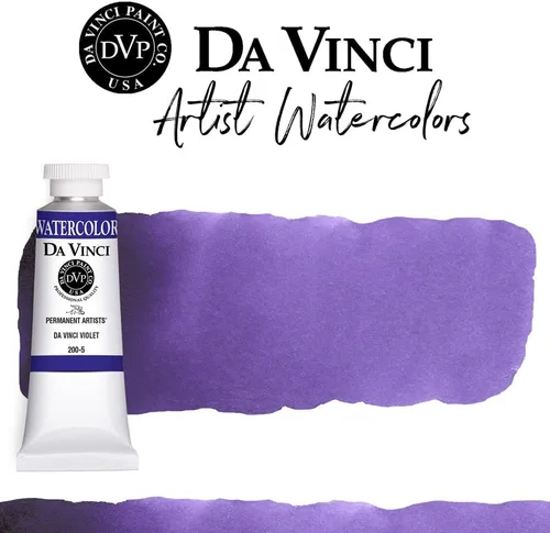 Miniatura 141 de DA VINCI PAINTS Pintura Acuarela Profesional para Artistas, Alizarin Crimson (Quinacridone), 37ml Índigo