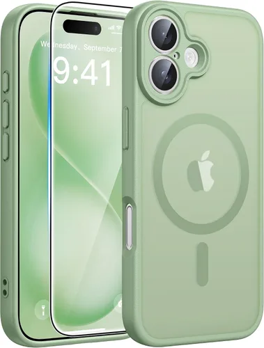 Miniatura 33 de FNTCASE - Funda para iPhone 16 Pro: magnética, mate, translúcida, de grado militar, protectora contra caídas, resistente, fina, duradera y a prueba