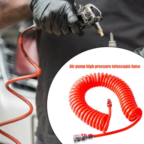 Miniatura 6 de Manguera de herramienta de compresor de aire, OD8 x ID5mm tubo de resorte de poliuretano manguera de presión de aire tubo espiral para compresor