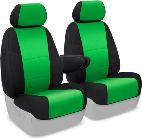 Miniatura 9 de Coverking Custom Fit Center 50/50 - Funda de asiento de cubo para modelos seleccionados Chevrolet Suburban - Neopreno (negro)