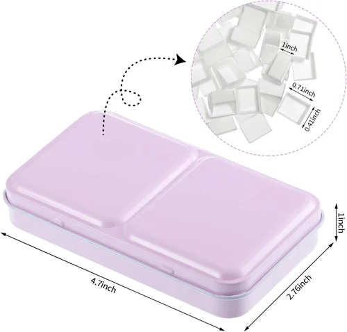 Miniatura 3 de Zonon Juego de 51 paletas de pintura de acuarela y medias sartenes, caja de lata de acuarela, estuche de pintura de paleta de metal con tapa vacía