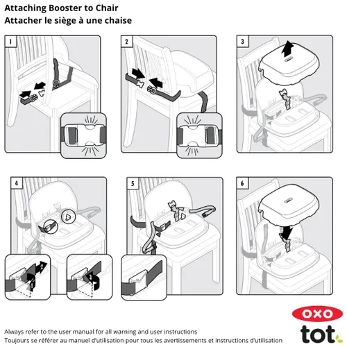 Miniatura 7 de Asiento elevador con correas para niños de Oxo Tot , Gris