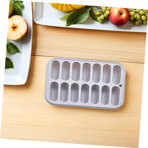 Miniatura 8 de DOITOOL Bandeja de silicona para cubitos de hielo de 7.67 x 5.51 x 1.10 pulgadas, molde cilíndrico de hielo multiusos para molde de salchichas