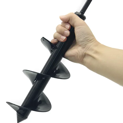Miniatura 3 de Broca de taladro para plantar de 4 x 12 pulgadas, para plantas de jardín, bulbo de flores, para cama, broca en espiral, taladro de jardín fácil